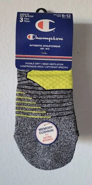 Men No Show Sport Sock 3 Pack