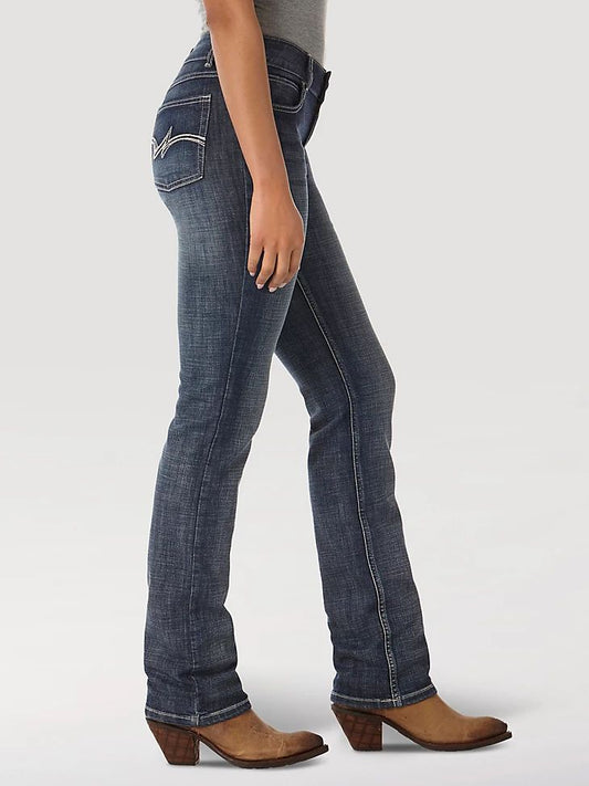 Essentials Mid Rise Straight Leg Jean