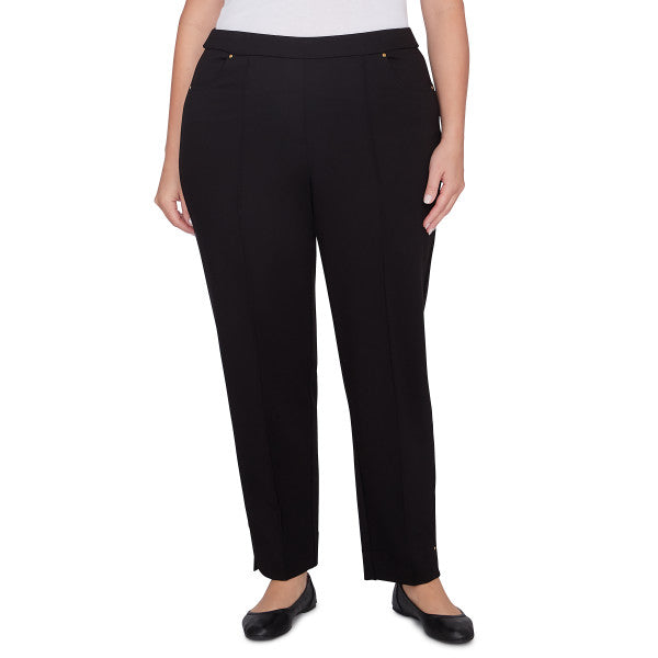Alfred Dunner Petite Average Length Ponte Pants - Black Alfred Dunner Petite Average Length Ponte Pants - Black