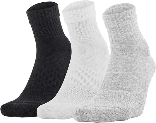 UA Unisex Training Cotton 3 Pack Quarter Socks