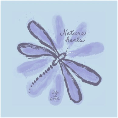 Women Long Sleeve Crusher Lite Hooded Tee Inkbrush Nature Heals