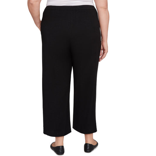 Santa Barbara Hi Twist Crinkle Button Calf Ankle Pant Plus Size