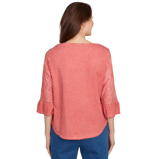 El Paso Knit Spliced Diamond Solid Top