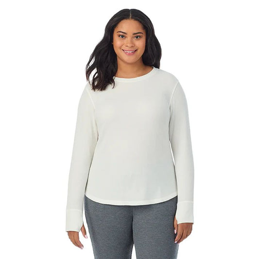 Cozy Stretch Thermal Long Sleeve Crew Neck Shirt Plus
