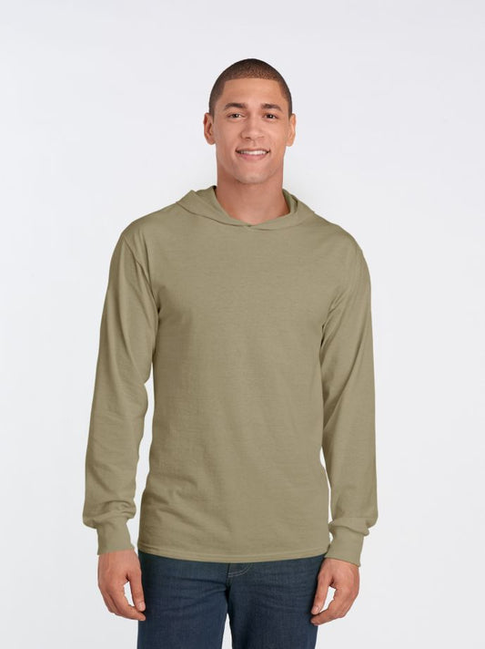 Adult Long Sleeve Hooded Jersey Tee