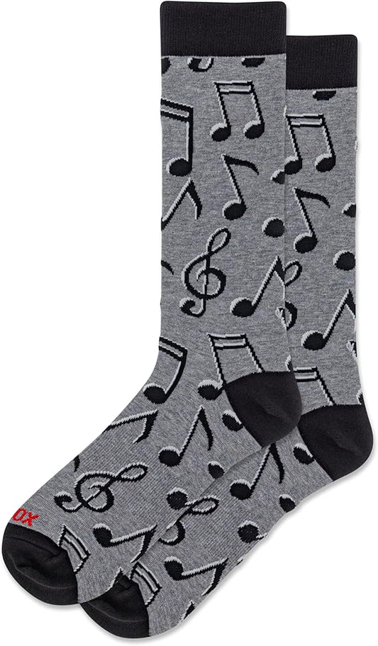 Men Music Notes Crew Sock