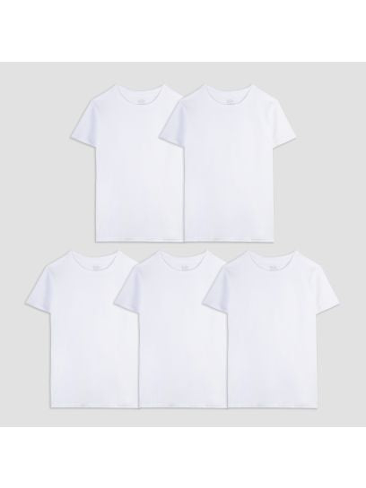 5 Pack Crewneck Tee Shirts