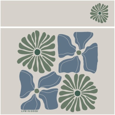 Long Sleeve Crusher Tee Groovy Quad Floral