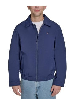 Soft Shell Jersey Backed Lay Collar Golf Bomber Jacket