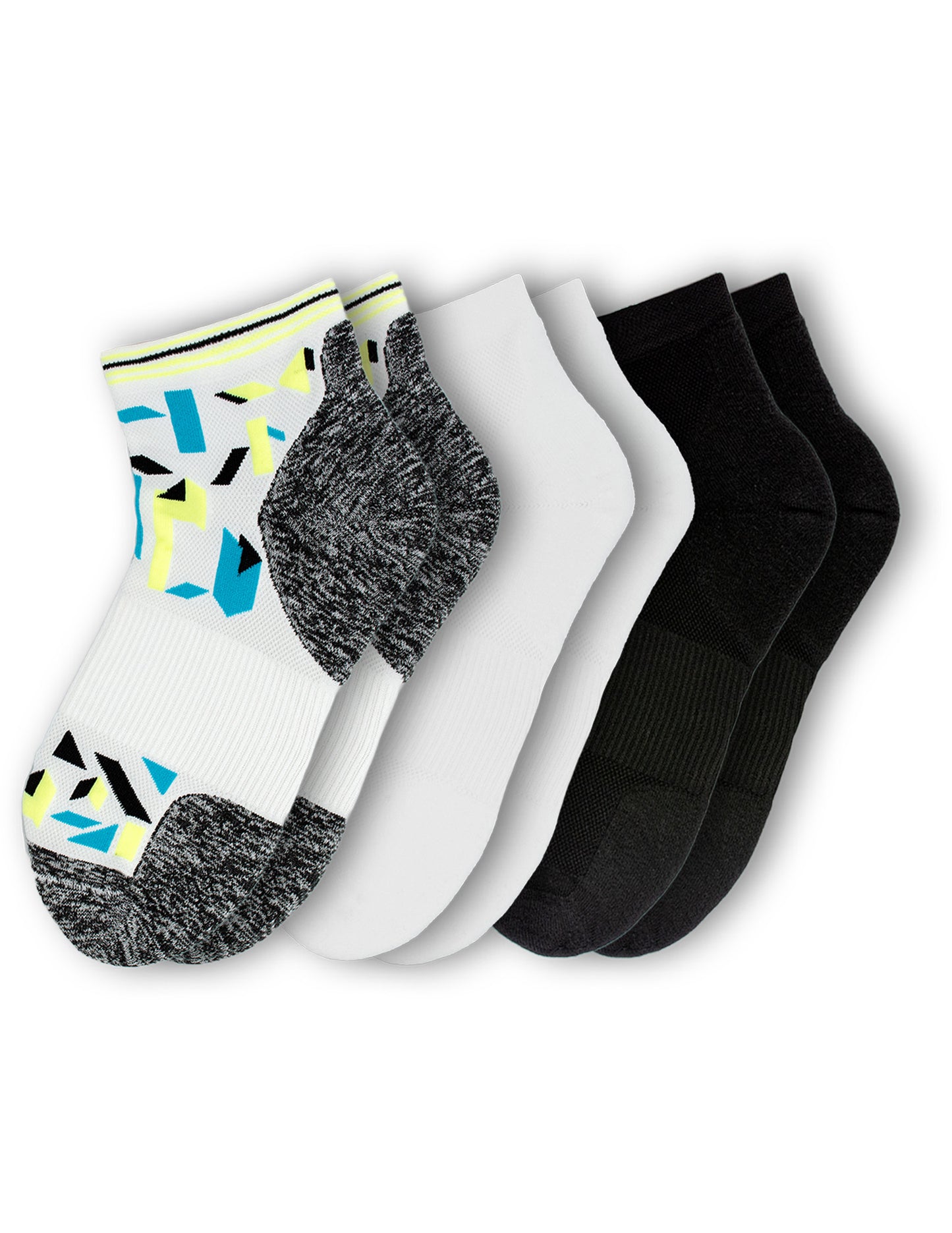 Air Sleek Qtr Top With Cushion 3 Pack