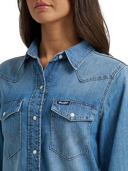 Wrangler Long Sleeve Denim Collection Classic Fit