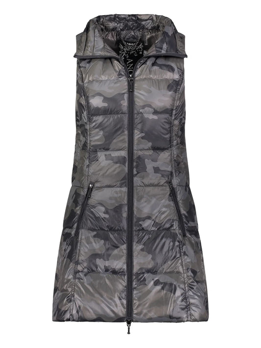 Women Long Quilted Down Filled Vest