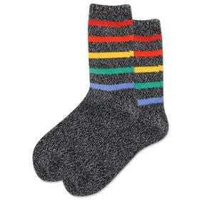 Women Boot Crew Stripe