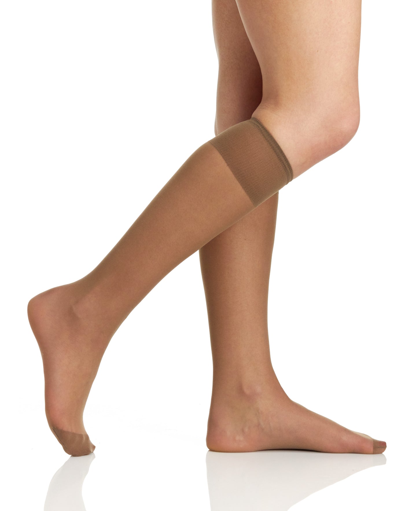 3 Pair Pack  All Day Sheer Knee High with Reinforced Toe