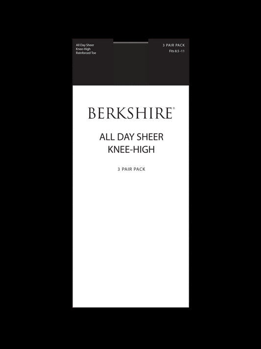 3 Pair Pack All Day Sheer Knee High with Reinforced Toe