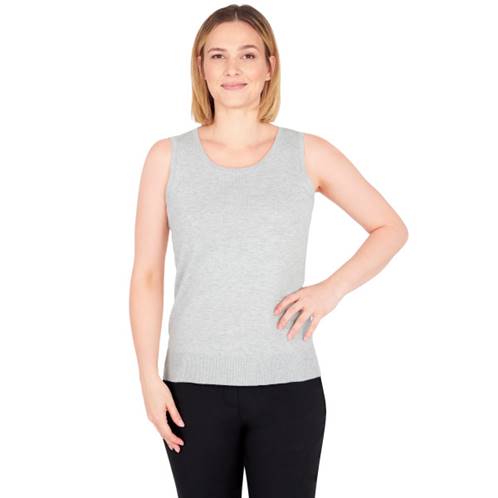 Crew Neck Sleeveless Shell