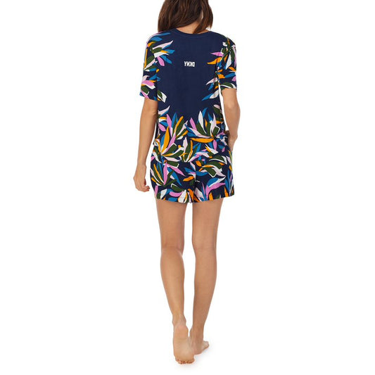 Short Sleeve Top And Boxer Sleep Set