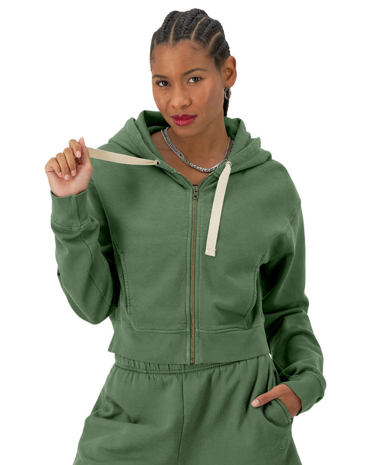 Vintage Wash Full Zip Hoodie Sweatshirt
