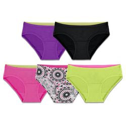 Girls Breathable Hipster 5 Pack
