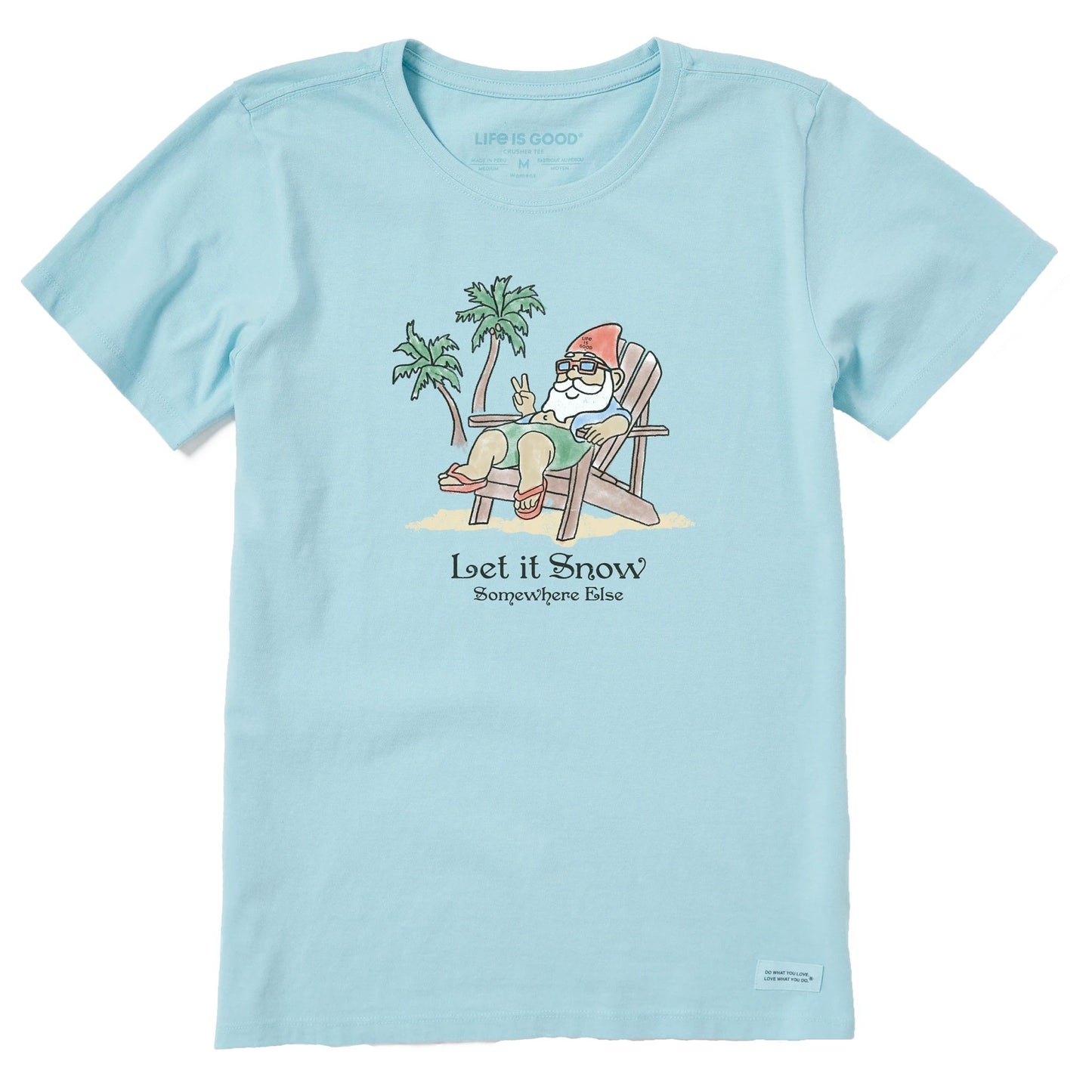 Womens Beach Gnome Let It Be