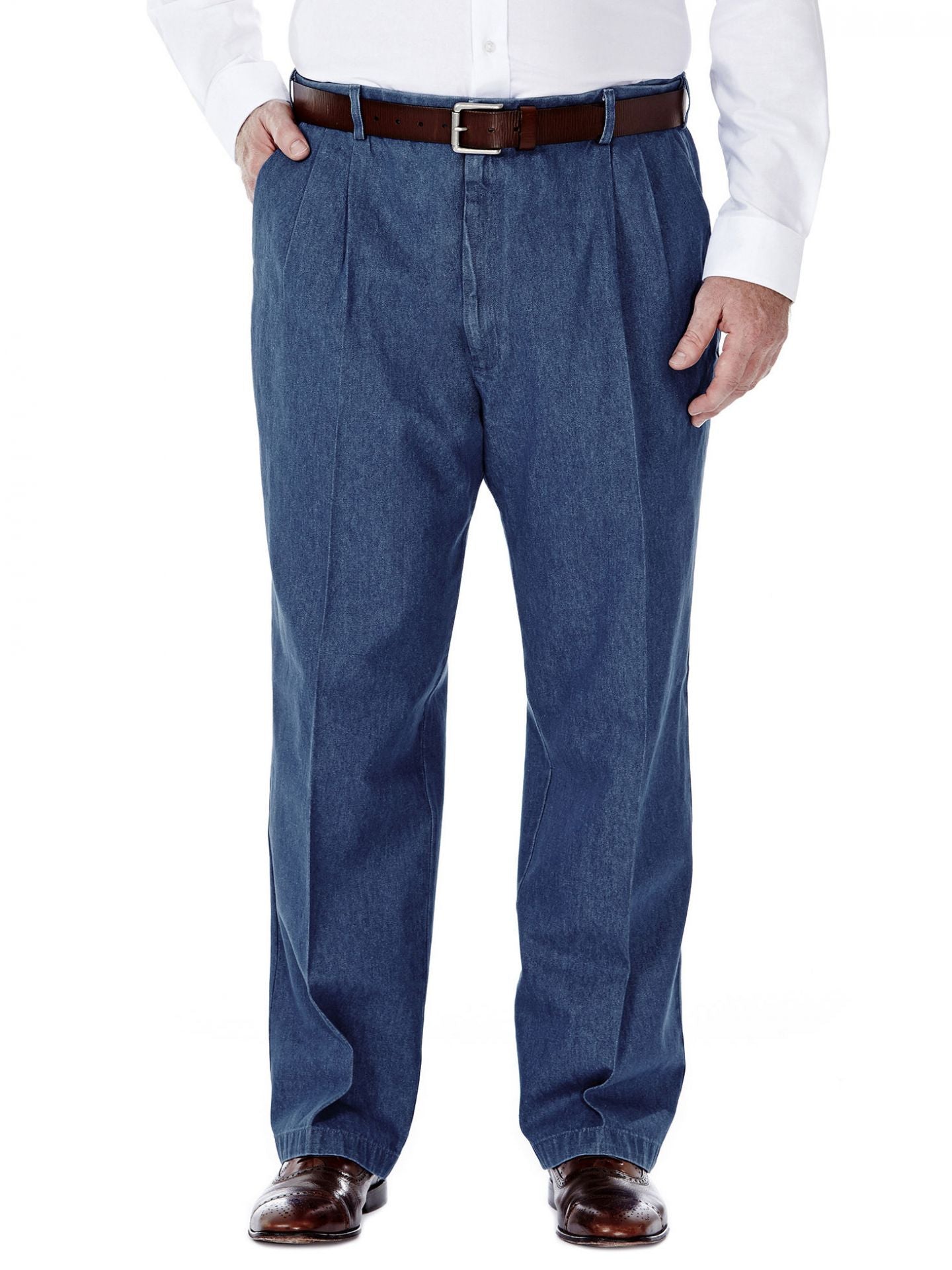 haggar pleated dress pants Haggar Premium Comfort Dress Pants, Pleated Front in Khaki