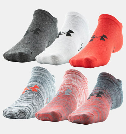 UA Men's Essential Lite No Show 6-Pack Socks