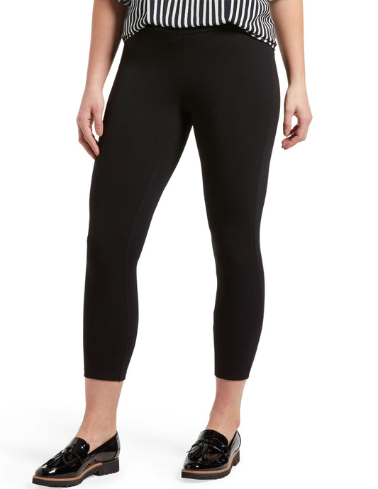 Wide Waistband Blackout Cotton Capri Legging