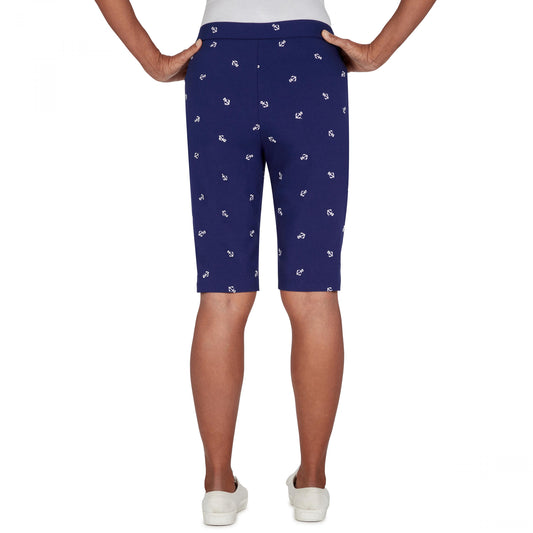 Newport Anchor Embroidered Bermuda Short Petite