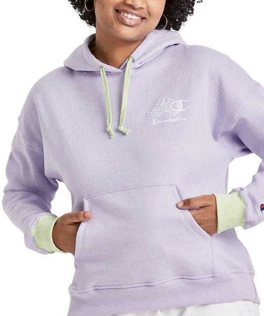 Women's Powerblend Relaxed Hoodie-Colorblock