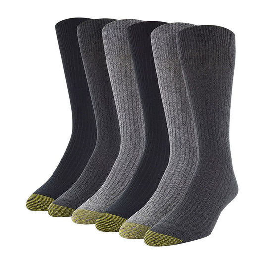 Men's Outdoor Trail Cotton Crew 6-Pack Socks