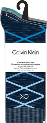 MENS 4PK MULTI PATTERN ASSORTED DRESS CREW