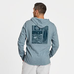 Men Textured Slub Hoodie