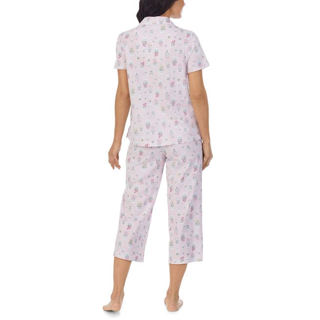Rose Garden Notch Collar Capri PJ