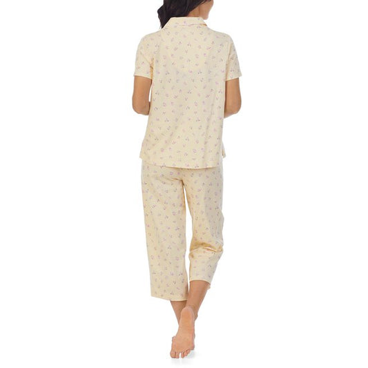 Rose Garden Notch Collar Capri PJ