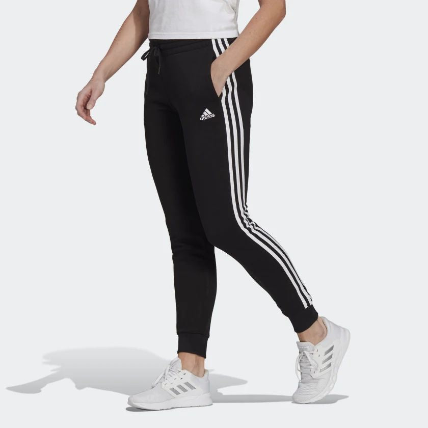 Women's Essentials Fleece 3-Stripes Slim Tapered Cuffed Pants