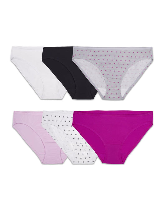 Womens Cotton Stretch Bikini Panty 6 Pack