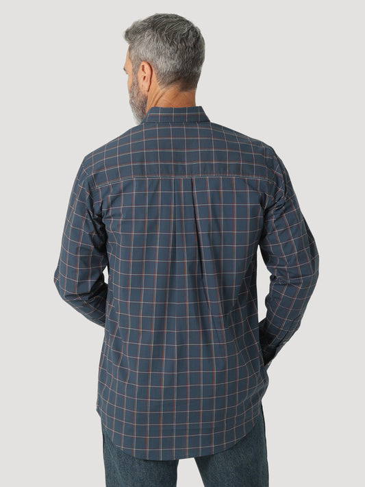 Wrinkle Resist Plaid Long Sleeve Woven Shirt