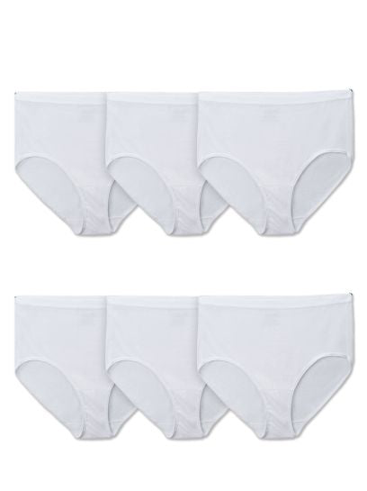 Fit for Me by Fruit of the Loom Women's Plus Size Breathable Cotton-Mesh  Brief Underwear, 6 Pack