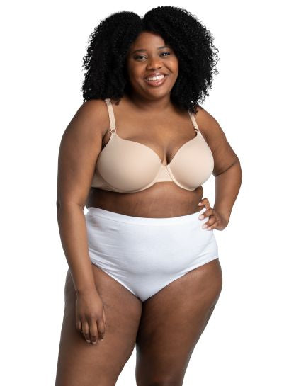 Womens Plus Size Fit For Me Cotton Brief 6 Pack