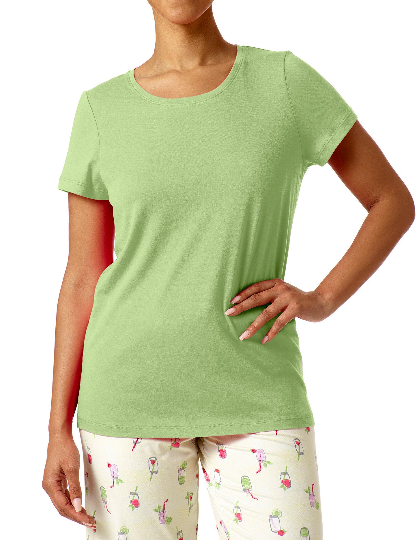 Short Sleeve Round Neck Sleep Tee Shirt