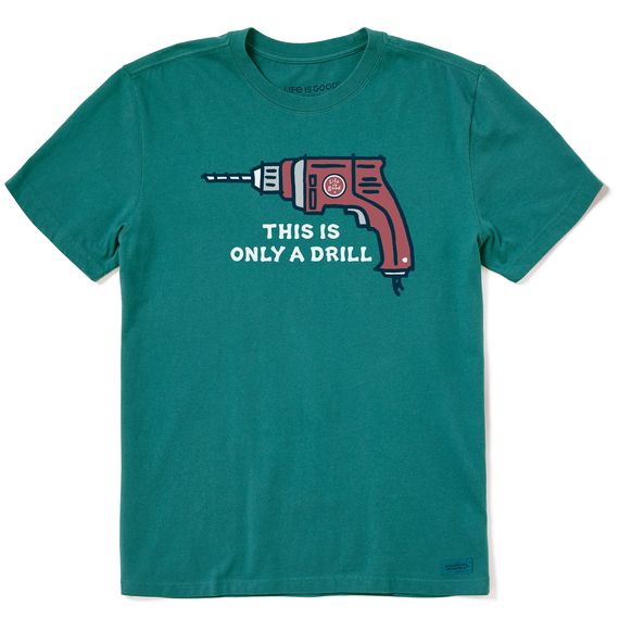 Men Vintage Crusher This Is Only A Drill Tee Shirt