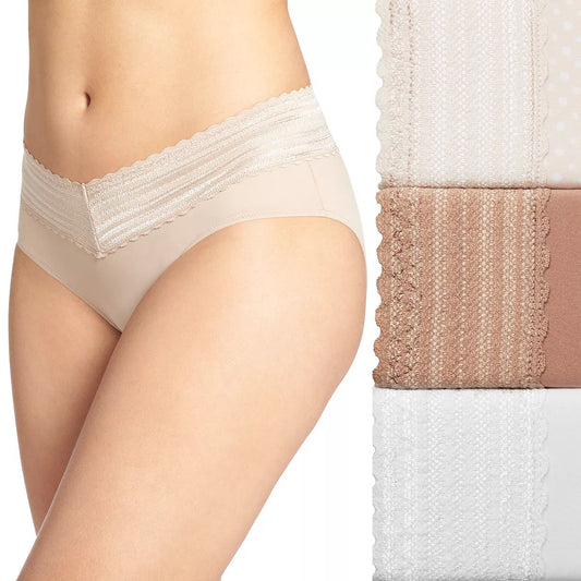 No Panty Line Promise With Lace Hipster Panty 3 Pack