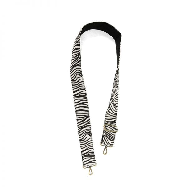 Women 2 Zebra Faux Fur Guitar Strap