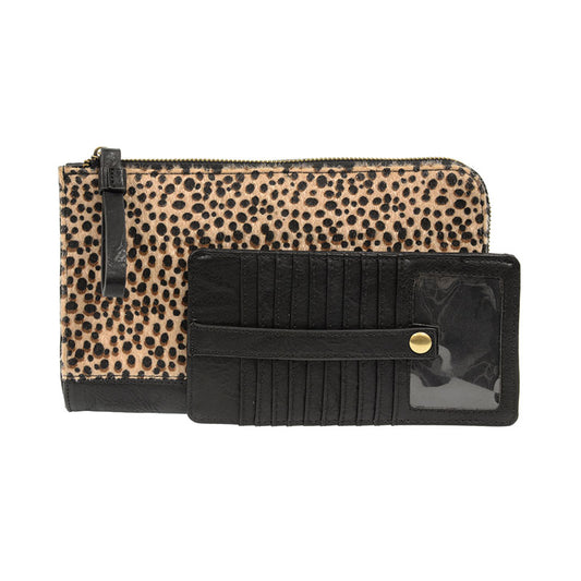 Women Faux Fur Convertible Wristlet & Wallet
