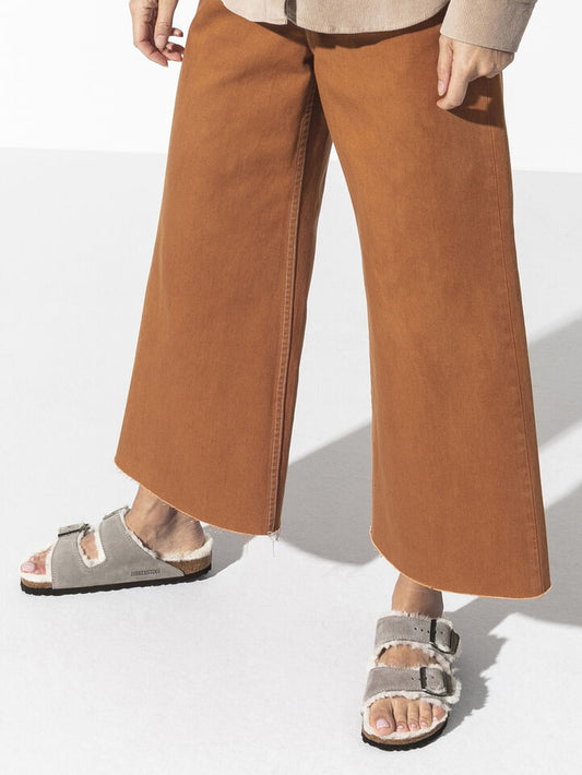 Unisex Arizona Shearling Suede Leather Slides