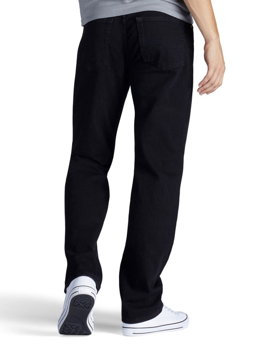 Men's Relaxed Fit Straight Leg Jeans - Double Black