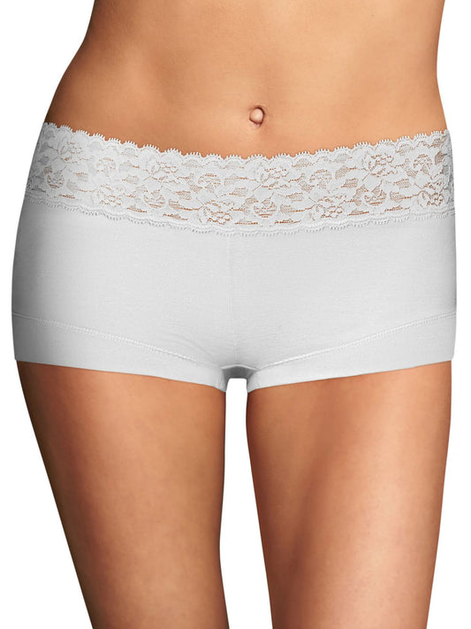 Women's Cotton Dream Boyshort with Lace