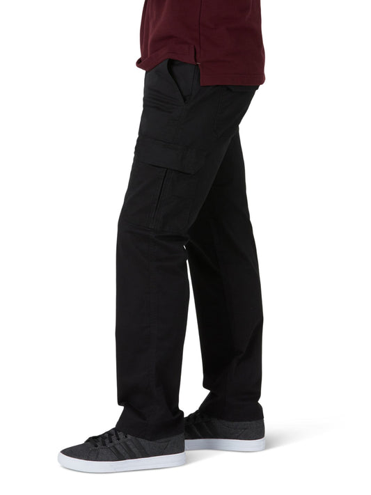 Men's Extreme Comfort Twill Cargo Straight Fit Pant-Black