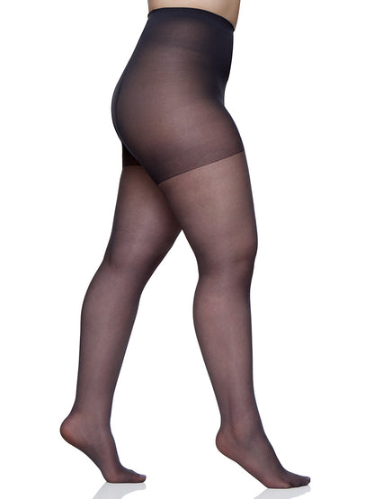 Queen Silky Sheer Support Pantyhose with Sandalfoot Toe