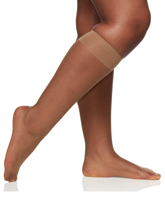 Queen Ultra Sheer Knee High with Sandalfoot Toe